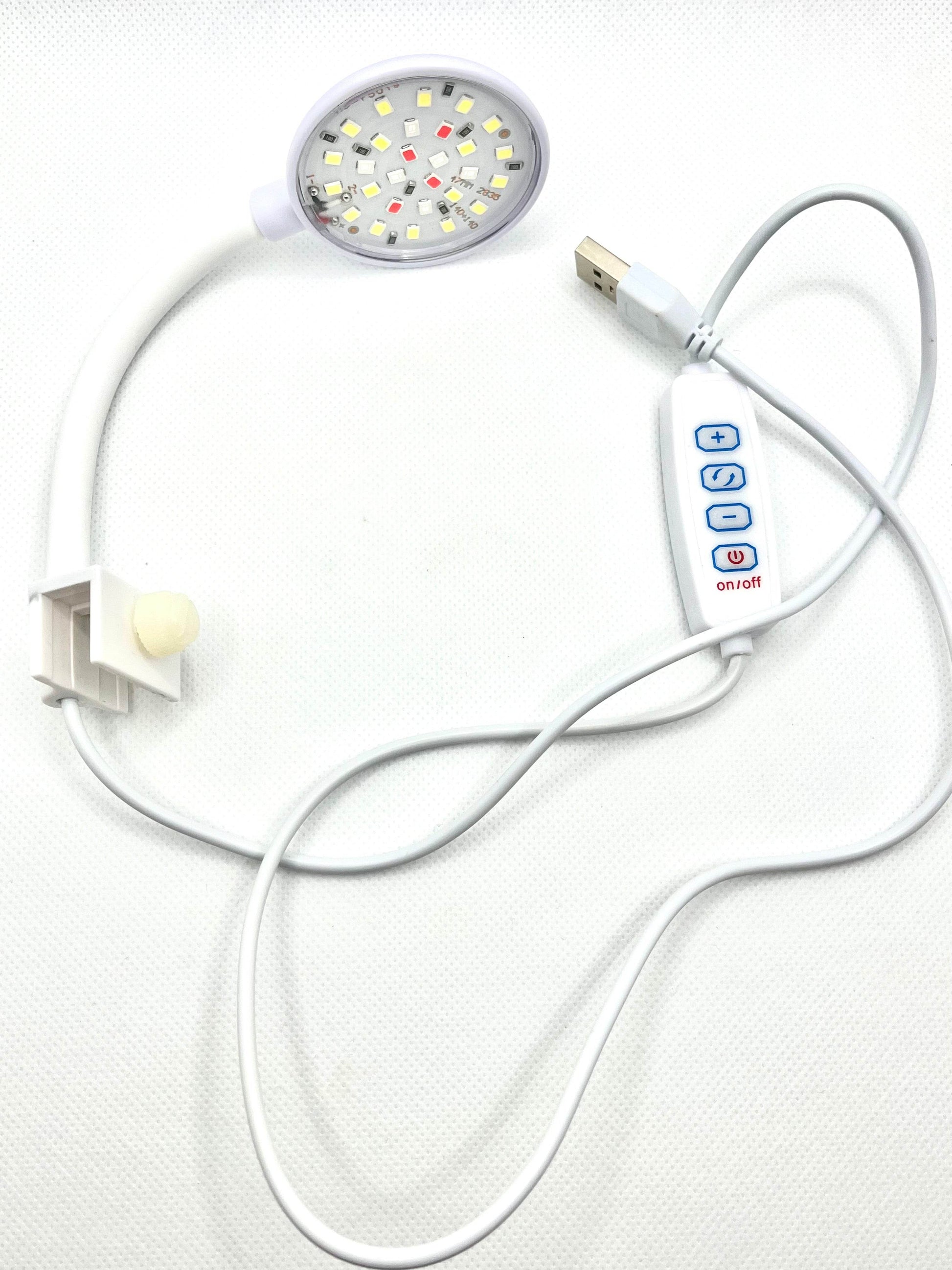 Dimmable USB LED | White, Blue & Red Spectrum | Easy Wall Clamp - NoClean Aquariums