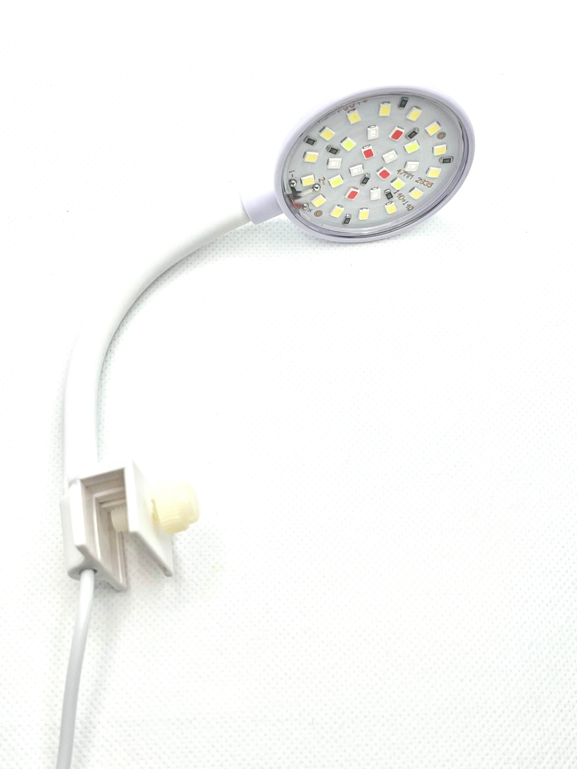 Dimmable USB LED | White, Blue & Red Spectrum | Easy Wall Clamp - NoClean Aquariums