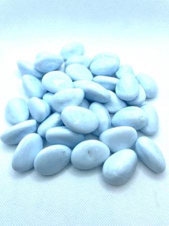 White Glass Gems Premium Polished Stones Nuggets for 1 Gallon Self Cleaning Aquarium - NoClean Aquariums