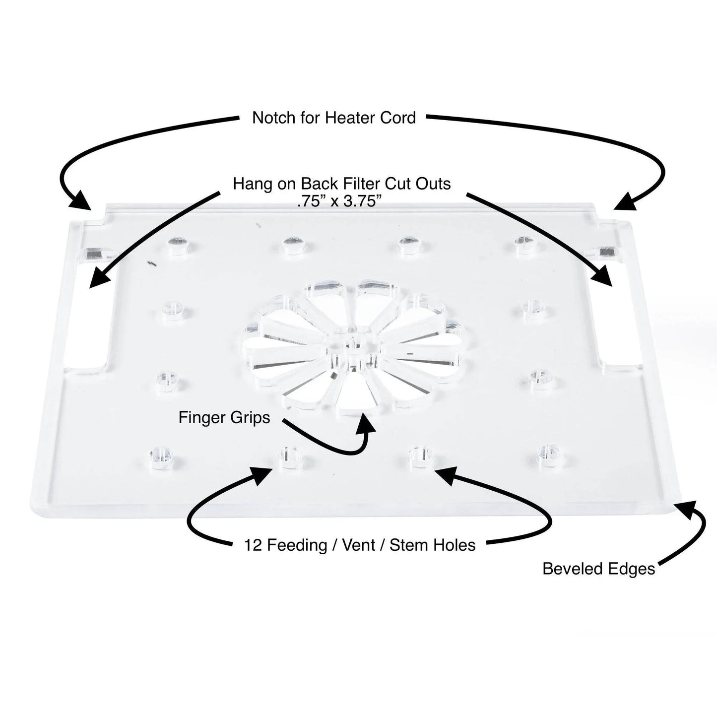 Lotus LID for 2.5 Gallon Self-Cleaning Aquarium - NoClean Aquariums