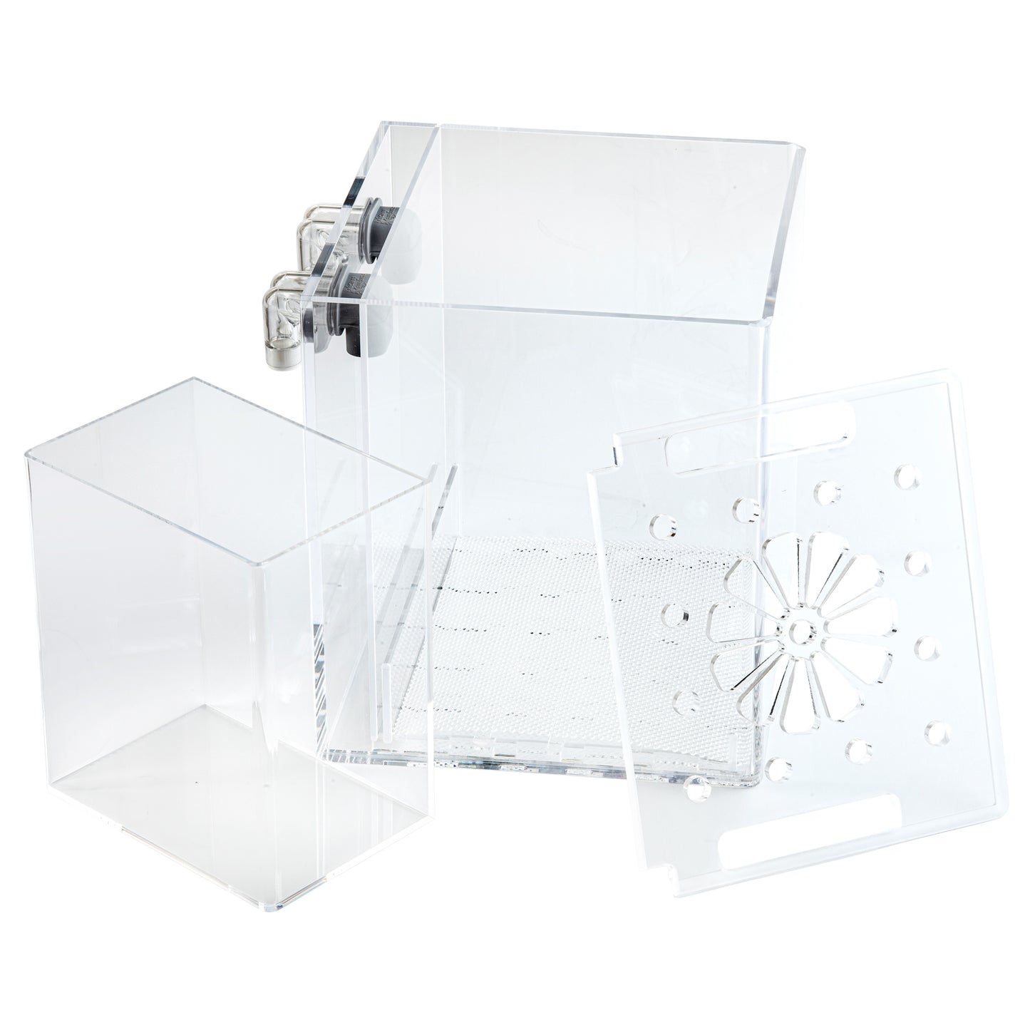 3 Gallon KIT | Cube Self-Cleaning Aquarium | Lid | Waterfall Basin | Dazzle LED