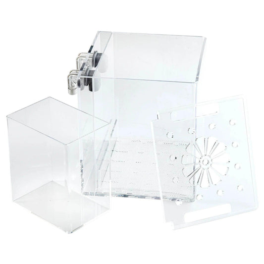 Easy Maintenance, Self-Cleaning Aquarium Kit | Lid | Waterfall Basin | 3 Gallon Cube Hassle Free Fish Tank - NoClean Aquariums