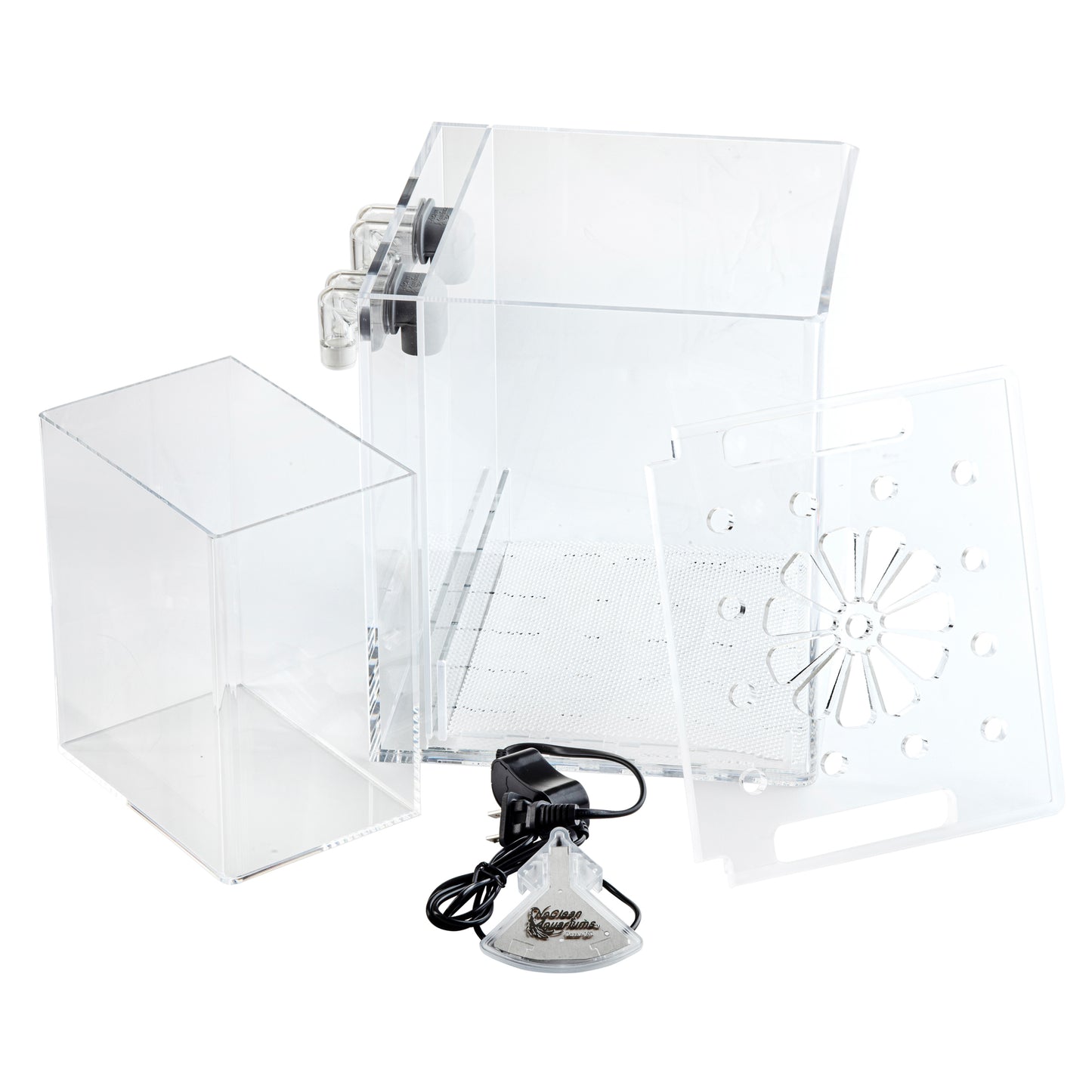 3 Gallon KIT | Cube Self-Cleaning Aquarium | Lid | Waterfall Basin | Dazzle LED