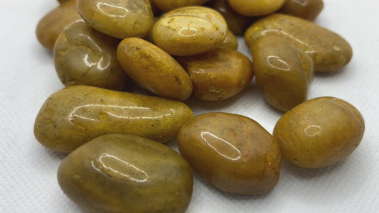 Yellow Jasper Premium Polished Stones for 1 Gallon Self Cleaning Aquarium