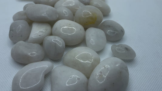 White Quartz Premium Polished Stones for 1 Gallon Self Cleaning Aquarium