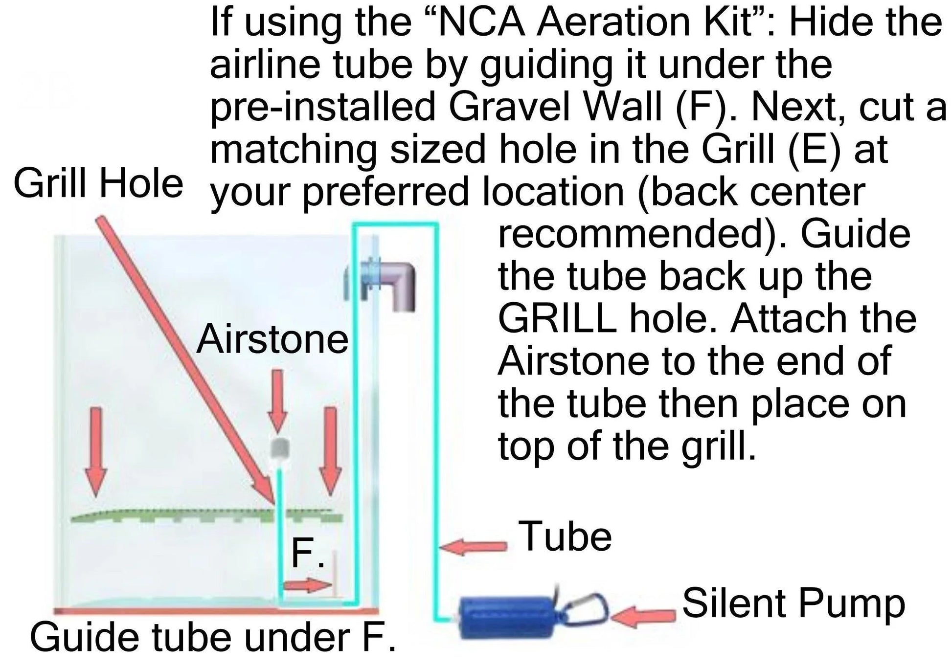 Silent USB Aeration Pump Kit | Bio-Film / Aquatic Protein INHIBITOR! - NoClean Aquariums