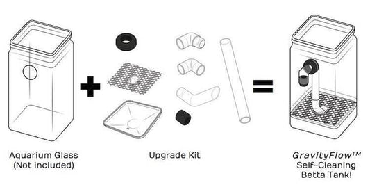 Upgrade Kit for Original (2011) Self-Cleaning Betta Tank - NoClean Aquariums
