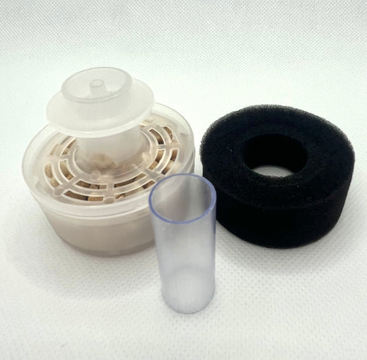 Mini Aquarium Sponge Filter with Built-In Media - Compact Filtration for 2 to 5 Gallon Fish Tanks - NoClean Aquariums