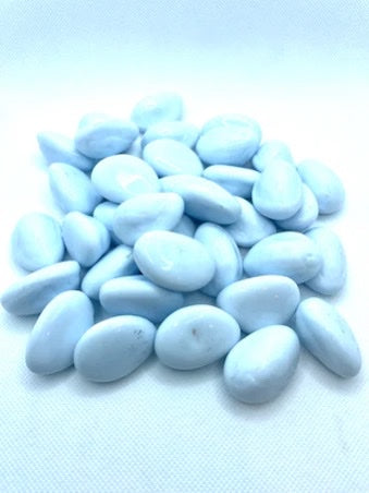 White Glass Gems Premium Polished Stones Nuggets for 1 Gallon Self Cleaning Aquarium