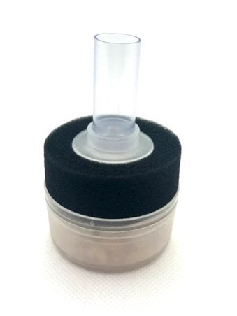 Mini Aquarium Sponge Filter with Built-In Media - Compact Filtration for 2 to 5 Gallon Fish Tanks