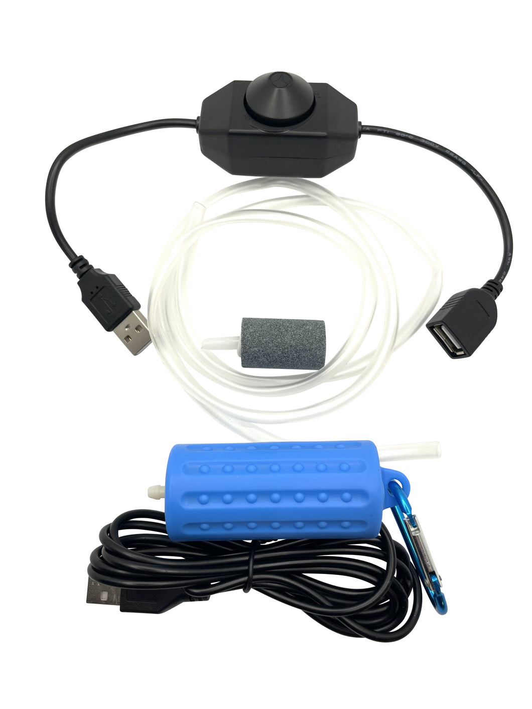 Silent USB Aquarium Pump | Throttle Switch | Airstone & Tube | Aeration Kit | For 5 Gallon Aquarium