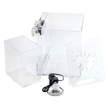 Load image into Gallery viewer, 3 Gallon Cube Self-Cleaning Aquarium | Lid | Waterfall Basin | Dazzle LED
