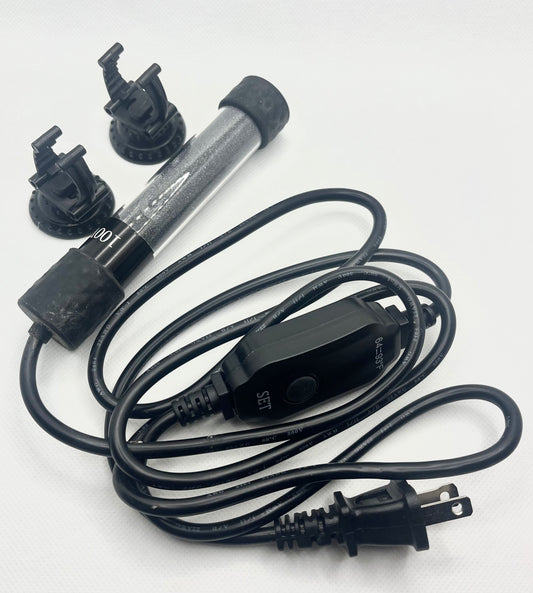 Efficient 100W Mini Aquarium Heater | Adjustable | For 10 Gallon Fish Tanks | Digital Display, AC Wall Plug-In