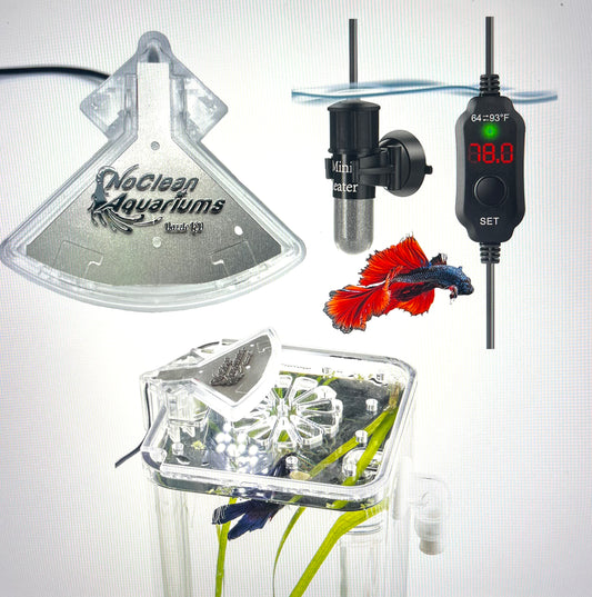 Bundle and SAVE Accessory Kit for 1 Gallon Tanks | Lid | LED | Heater